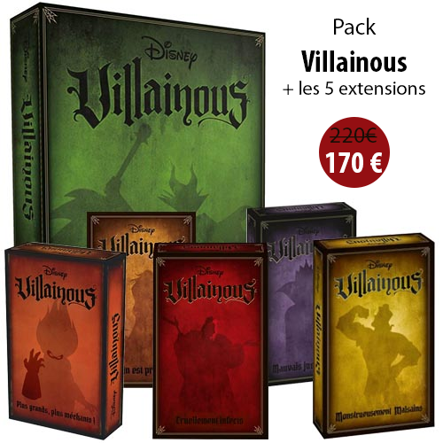 Pack Villainous + ses 5 extensions